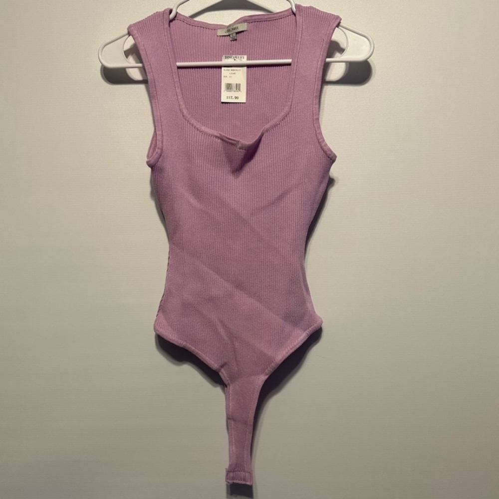 Love Tree Lilac Sleeveless Bodysuit